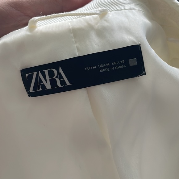 ZARA One Button Blazer White - Picture 9 of 11